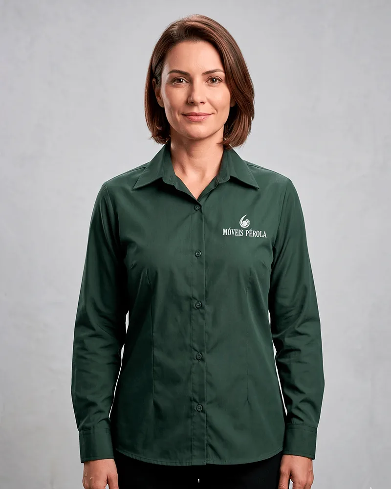 Camisa social para equipe de varejo, uniforme corporativo confeccionado em Recife