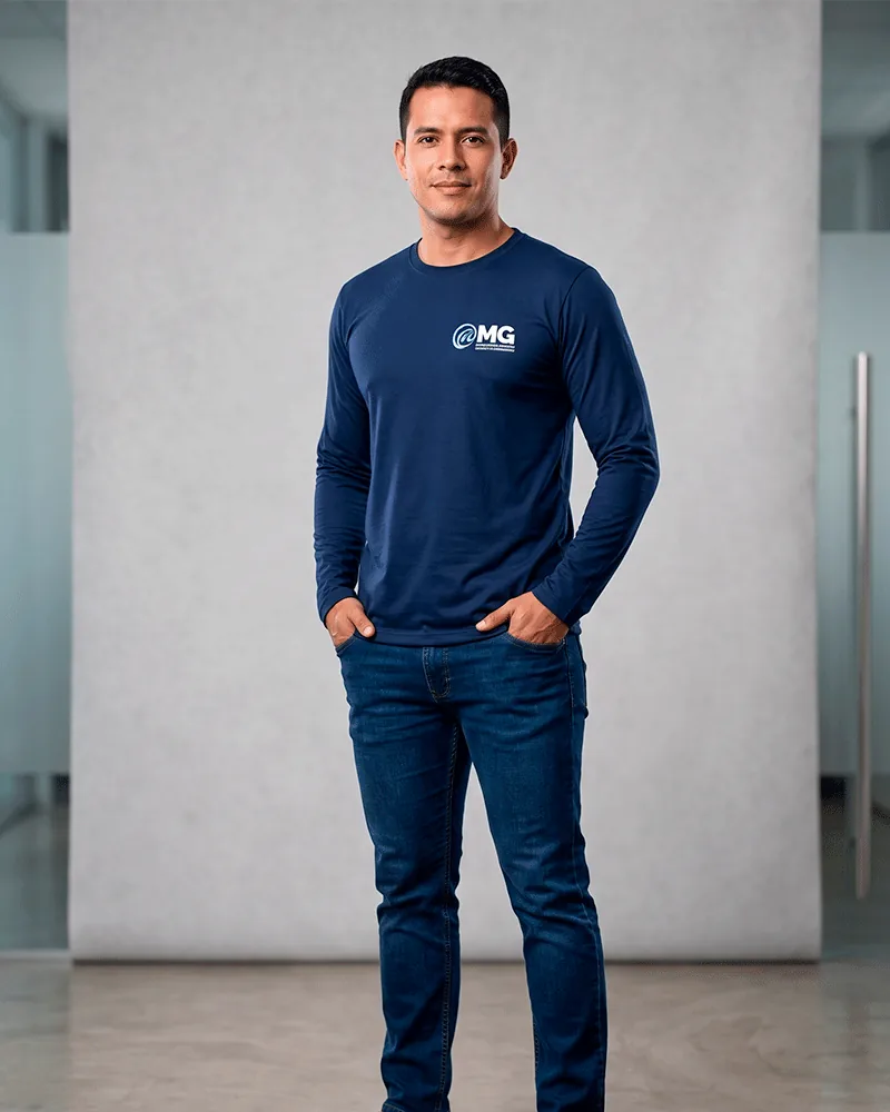 Camisa de manga longa para equipe de escritório, uniforme corporativo bordado em Recife